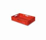Contenitore alimentare rosso E-1 60x40x12,5 sovrapponibile