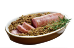 Salame Corallina, alimento tipico Italiano. In occasione della Pasqua, è tradizione mangiare la Corallina Pasquale.