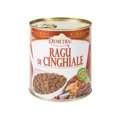Demetra - Ragù di Cinghiale barattolo 820 grammi pz.6 SENZA GLUTINE 