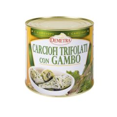 Demetra - Carciofi Trifolati Con Gambo barattolo 2400 grammi pz.6