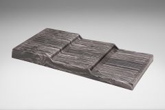 Europlex - Alzata da esposizione 1 gradino (2 piani) 81x40x6,5 effetto legno nero