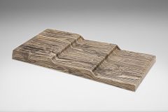 Europlex - Alzata da esposizione 1 gradino (2 piani) 81x40x6,5 effetto legno beige
