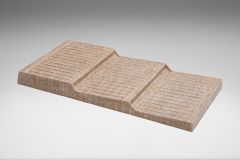 Europlex - Alzata da esposizione 2 gradini (3 piani) 84,5x45x6,5 effetto yuta