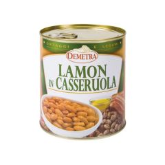 Demetra - Demetra - Fagioli Lamon in Casseruola barattolo 880 grammi confezione da 6 pezzi