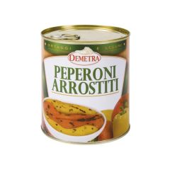 Demetra - Demetra - Peperoni Arrostiti (Senza Pelle) barattolo 800 grammi confezione da 6 pezzi