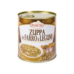 Demetra - Zuppa di Farro e Legumi barattolo 900 grammi pz.6