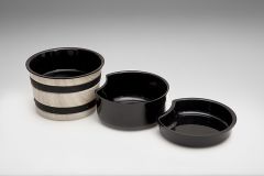 Europlex - Accessorio botticella portaolive mezza luna nera - diametro 30x12 cm