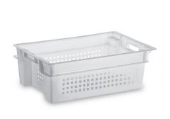Giganplast - Cassetta EURO sovrapponibile forata 60X40X20