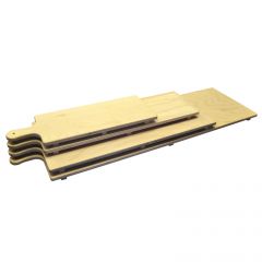 Euroceppi - Tagliere portapizza multistrato rettangolare con manico 72x18x1.5