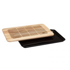 Euroceppi - Tagliere pane Faggio lamellare 48x32x1.9 con raccoglibriciole