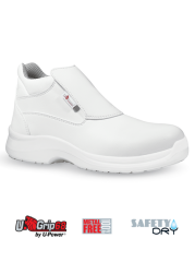 U-power - Polacchino SHINE GRIP S2 SRC alta bianca senza lacci