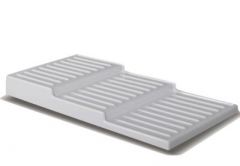 Europlex - Alzata da esposizione 2 gradini (3 piani) 81x40xh6,5 bianco