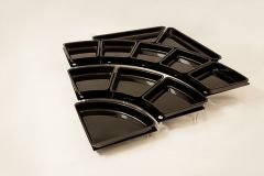 Europlex - Bacinella alimentare angolare 1/4 di cerchio 28x28x6,5 (anfiteatro M&G)