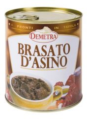 Demetra - Brasato d'Asino barattolo 860 grammi pz.1 SENZA GLUTINE