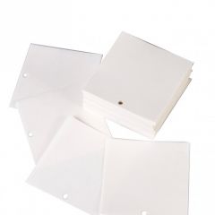 Alimenta - Dischi hamburger MSP quadrato con foro 115x115 mm 500 gr bianco