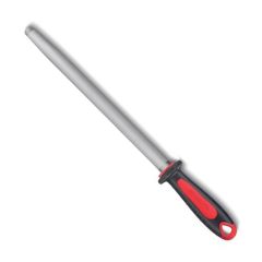 Acciarino tondo Fischer cm.30 manico grigio/rosso