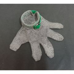Guanto antinfortunistica 5 dita con cinturino gomma Verde misura XS