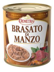 Demetra - Brasato di Manzo barattolo da 860 grammi pz.1 SENZA GLUTINE