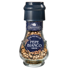 Drogheria - Pepe bianco intero vasetto con macinello gr 45 confezione da 6 pezzi