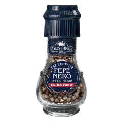 Drogheria - Pepe Tellicherry grani vasetto con macinello gr 45 confezione da 6 pezzi