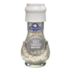 Drogheria - Sale grigio vasetto con macinello 70 grammi confezione da 6 pezzi