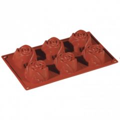 Alimenta - Stampo silicone boccioli rosa 6 impronte