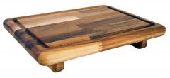 Euroceppi - Tagliere extraqual finitura ad olio bordi stondati rialzato 40x30x3.2